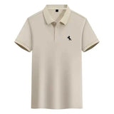 Men's 2026 boutique short sleeved polo shirt summer new fashion brand print versatile comfortable casual T-shirt breathable top