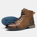 Spring Leather Boots with Zipper Classical Men Boots 2026 Fashion Comfortable Ankle Boots