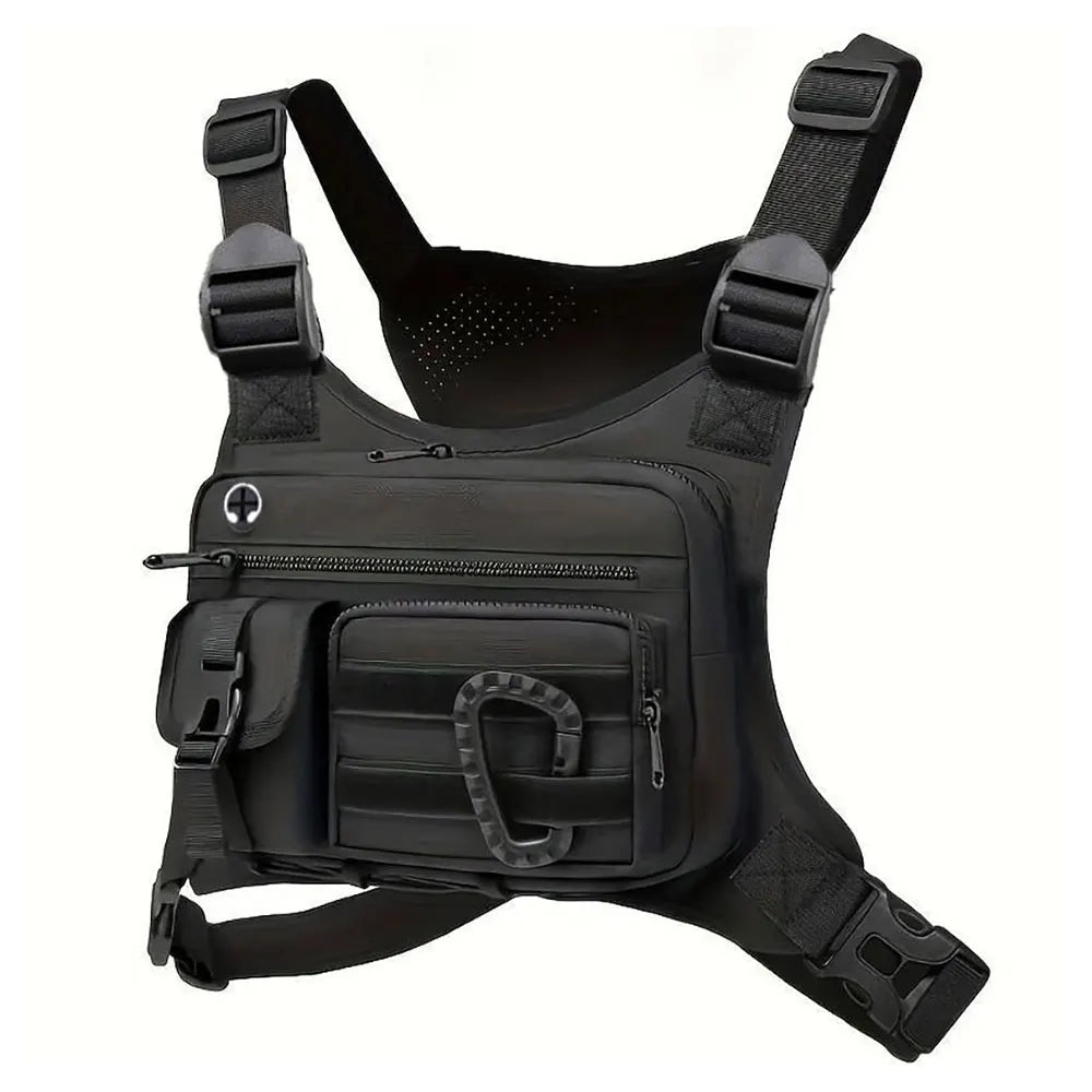 Tactical Outdoor Chest Bag Men's Vest Bag MOLLE Chest Pack for Cycling Bags Running Front Chest Bag Sports Vest Bag
