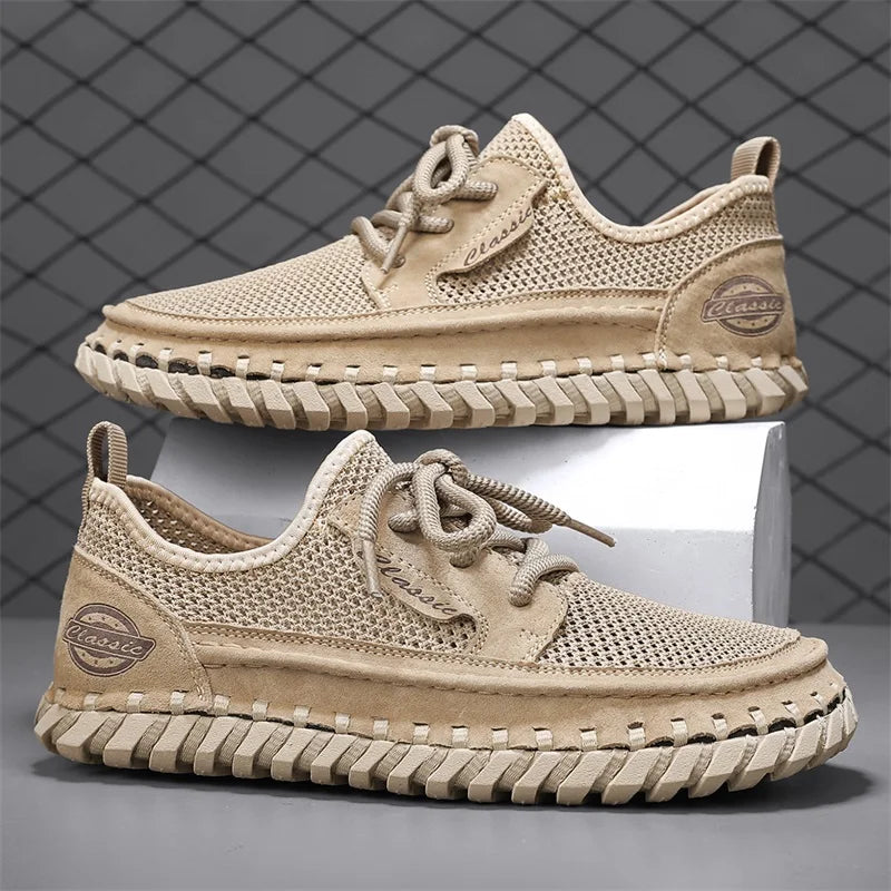 New Trend Man Hiking Shoes Lightweight Soft Mesh Flats Comfortable Non-slip Sneakers Outdoor Casual Sports Shoes Men's Trainers