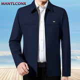 Solid Color Turn-down Collar Men's Jacket Loose Cardigan Spring Jacket for Men Business Work Male Clothing Casual Coats Male 3XL