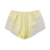 Summer Women Satin Lounge Shorts Lace Trim Elastic Shorts for Daily Casual Loose Short Pants
