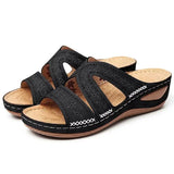 Summer 2025 women's sandals with exposed toes, retro anti slip leather casual women's fashionable versatile sandals