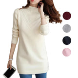 Spring Autumn Winter New Turtleneck Sweater Women's Jumper Medium Long Wool Knit Top Pullover Bottoming Sweaters Pulls Femmes