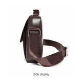 Stylish Men's Leather Shoulder Bag, Casual Crossbody Purse with Adjustable Strap, Perfect for Work, Travel, and Daily Commute
