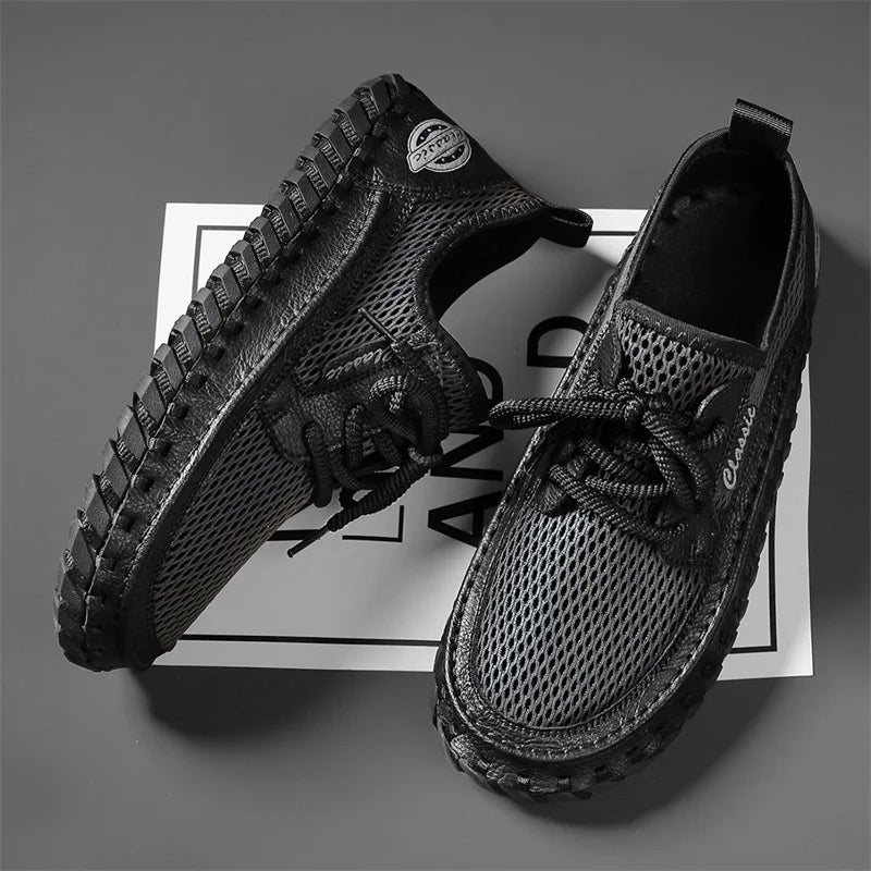 New Trend Man Hiking Shoes Lightweight Soft Mesh Flats Comfortable Non-slip Sneakers Outdoor Casual Sports Shoes Men's Trainers