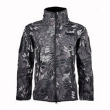 Outdoor Tactical Jacket Men's Stand-up Collar Plush Thickened Soft Shell Jacket Winter Windproof Waterproof Camouflage Coat