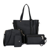 4pcs/set Women Elegant Tote Bags Heavy Duty Multiple Colors Available Bag for Eyeglasses Phones Cosmetics