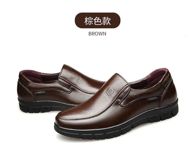 Summer New Men Leather Shoes soft soled Casual Flat Shoes Outdoor Walking shoes Comfort fashion soft leather shoes Loafers