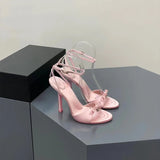 Women's Sandals Simple Big Size Women's Shoes Pink Kawaii Lori Shoes Super High with Fine Heel Women's Shoes Round Head 9cm