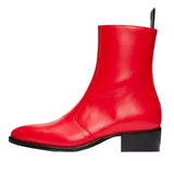 New Chelsea Boots Men Shoes Genuine Leather Red Fashion Versatile Banquet British Style Street Party Wear Classic Ankle Boots