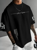 The 2025 summer new men's T-shirt is a casual and fashionable outdoor simple men's top with letter prints