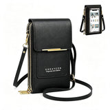 The Women Bag Touch Screen Cell Phone Purse Soft Leather Shoulder Bag Female Handbags Cheap Small Wallet Crossbody Bags