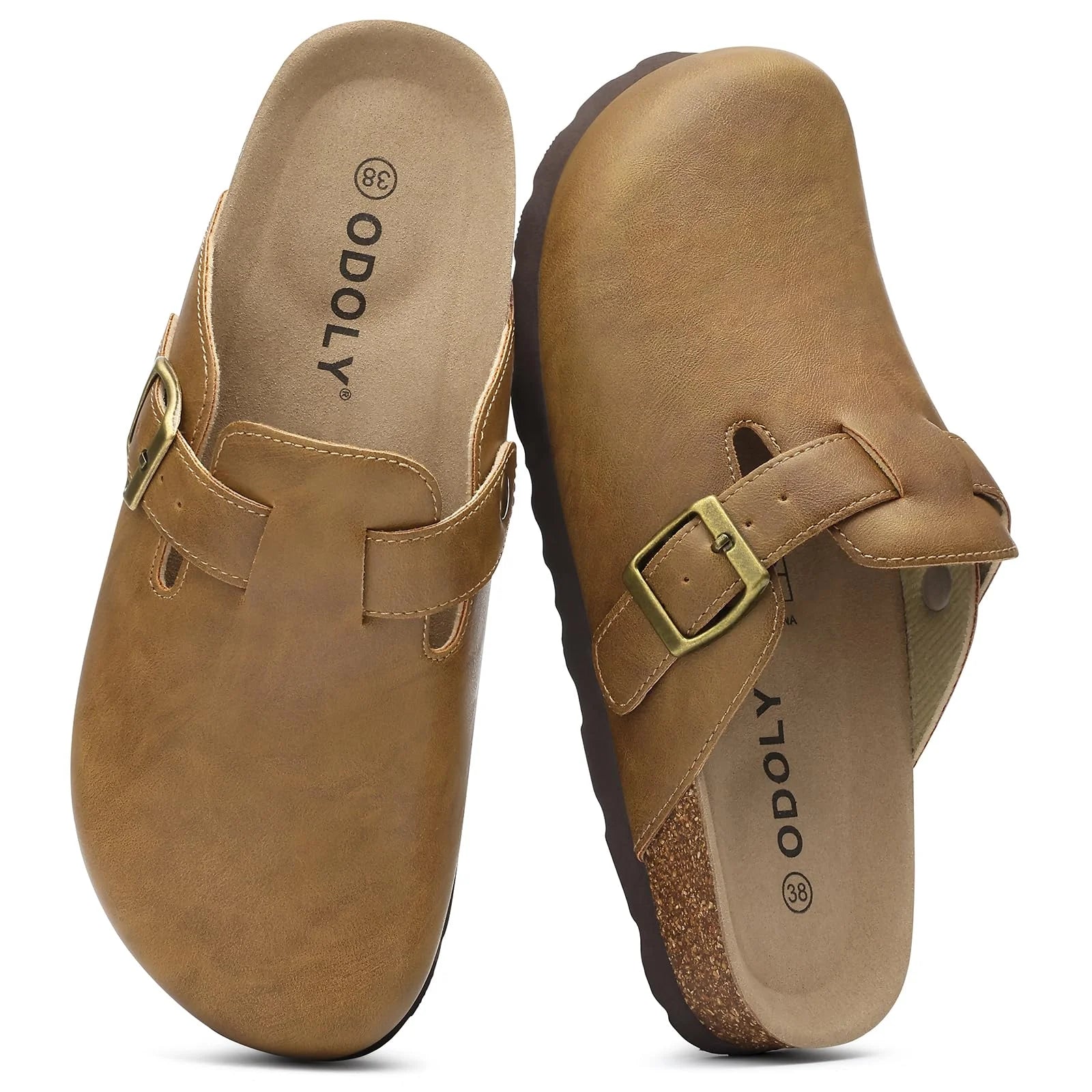 Asgard Unisex Vegan Leather Clogs Fashion Non-slip Cork Footbed Mules Slippers With Arch Support Lady Cozy Casual Potato Shoes