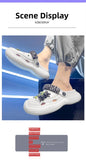 Mens Sandals Summer 2025 New Sports Wearable Durable Beach Clog Shoes Breathable Slip-On Casual Footwear Synthetic Leather