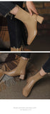 2026 Autumn Winter New Ankle Socks Shoes Women Fashion Large Size 43 Knitted Short Boots Women Slip on High Heels Botas De Mujer