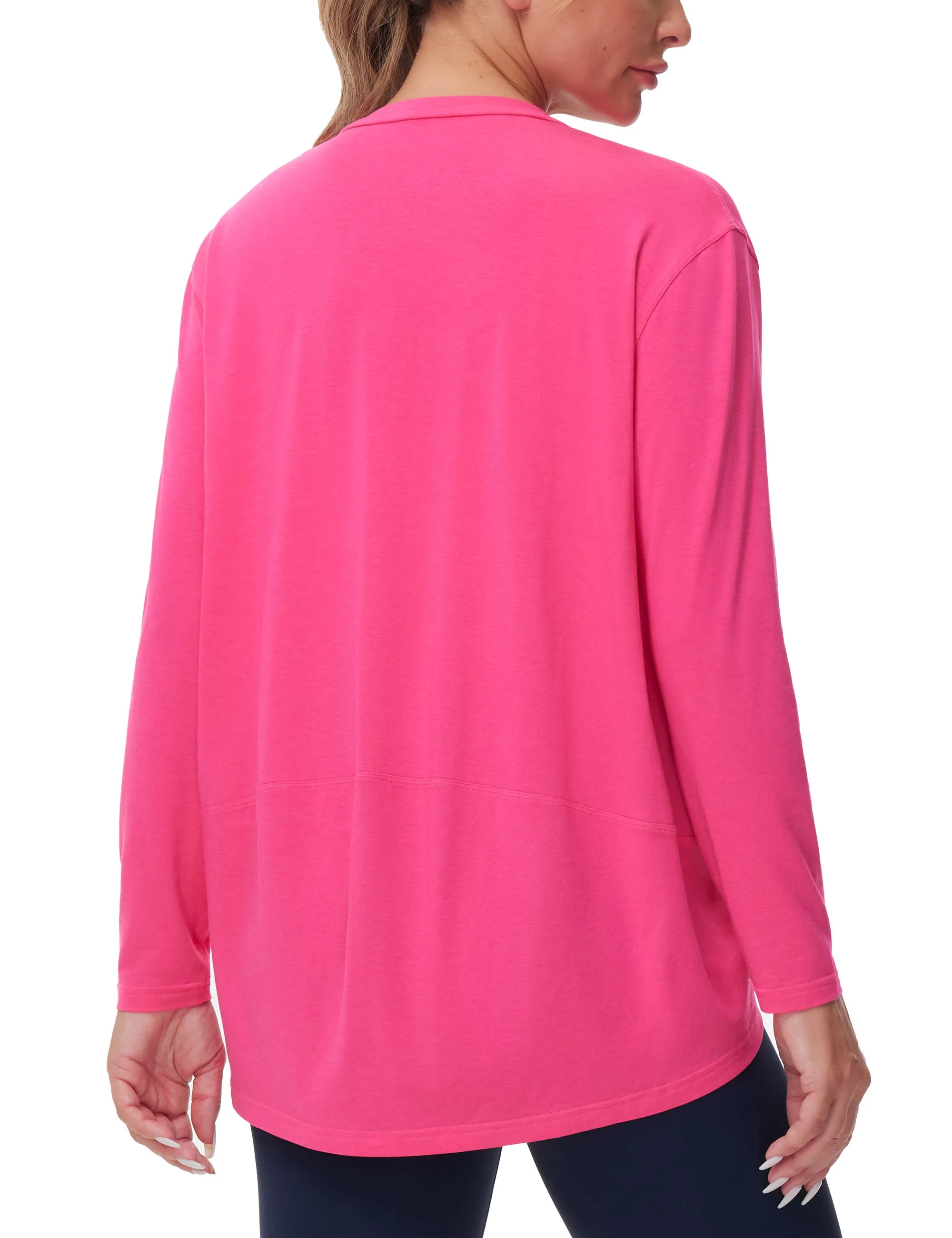THE GYM PEOPLE Women's Long Sleeve Workout Shirts Loose Fit V-Neck Running T-Shirts Tops