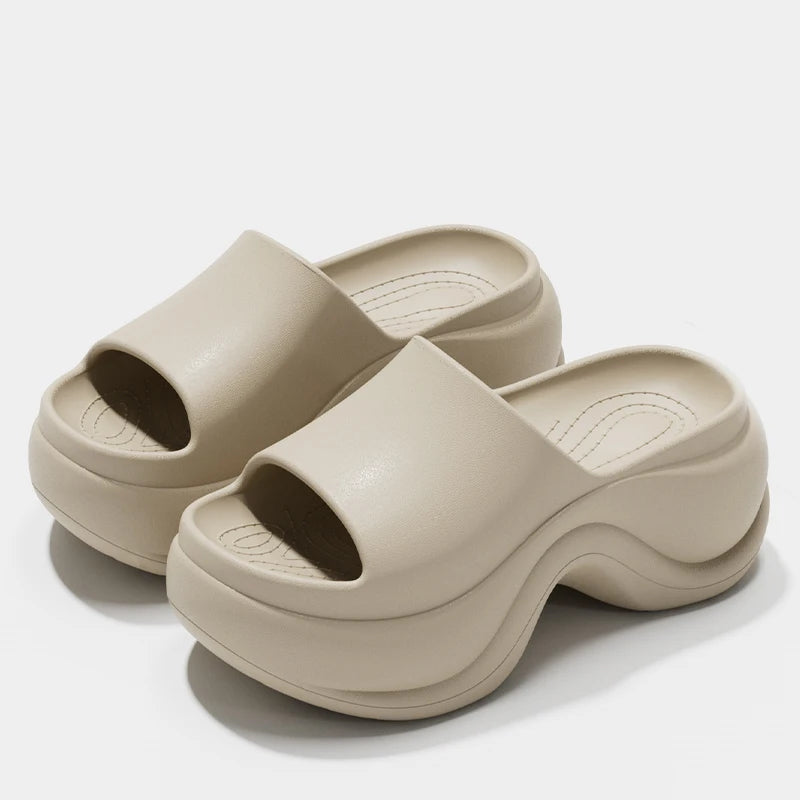 Thick Platform Women's Slippers Summer Outdoor Indoor Soft Sole Home Slide Sandals EVA Summer Fashion Wear Beach Anti-Slip Shoes