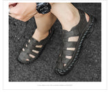 DEKABR Casual Shoes Men Sandals Real Leather Outdoor Mens Summer Sandals Fashion Comfortable Soft Sandals Plus Size 38-48