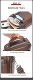 LION VERA Men's Shoulder Bag Casual Mobile Phone Zipper Bag Large Capacity Business Genuine Leather Travel Crossbody Bag