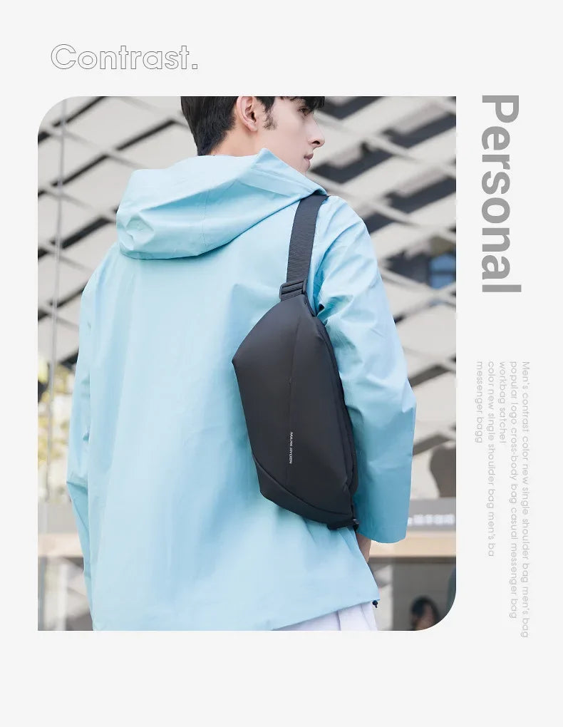 Mark Ryden Men's Handbag Man Belt Pouch Sports Casual Cycling Small Waist Pack Crossbody Bag Shoulder Bag Men's Crossbody Chest