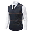 Men's V-neck Knitted Sweater Warm Autumn Winter Diamond Grid Twisted Flower Casual Fashion Versatile Knit Top