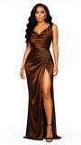 Women Sleeveless High Waist Maxi Dress, Sexy High Slit Bodycon Long Evening Gown, Elegant Party Wedding Guest Vacation Formal Dresses