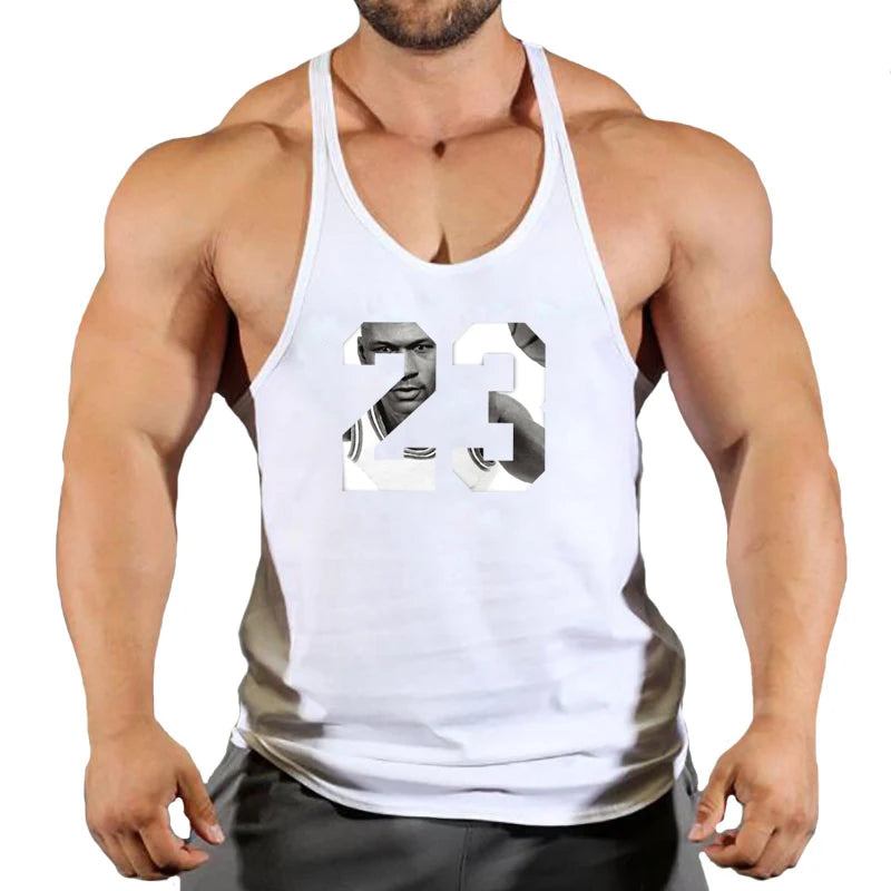 Sleeveless Sweatshirt Muscular Man Gym Shirt Man Men's Clothes Top for Fitness Vests Stringer Clothing Bodybuilding Vest Singlet