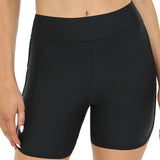 Womens High Stretchy Swim Bottoms Swimming Trunks Boyshorts Summer High Waist Bikini Bottom Bathing Suit Beach Swim Shorts