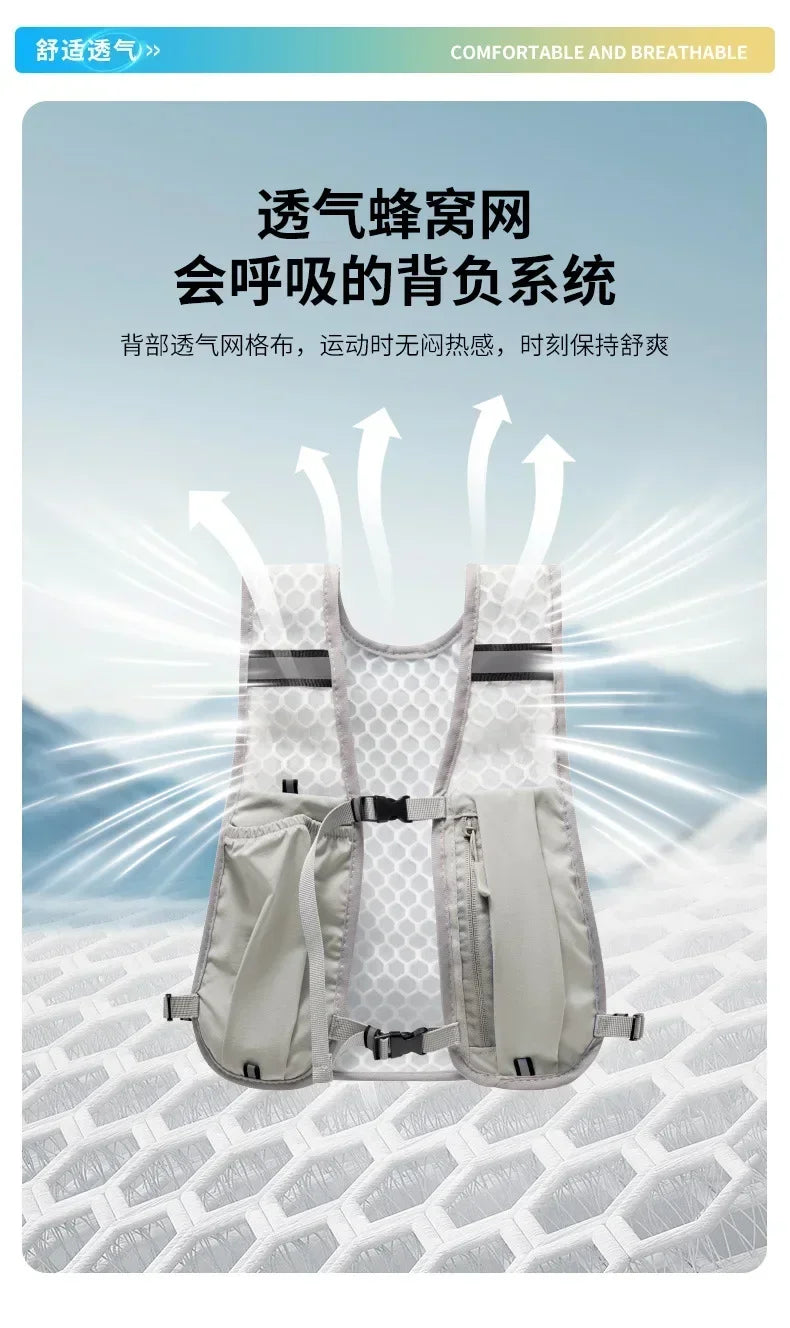 Women Men Running Hydration Vest Camping Hydration Bladder Bag Water Pack Backpack Vest for Trail Hiking Gear Cycling Jogging