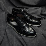 Classy Trending Mens Tassel Sandals Genuine Leather Buckle Strap Hollow Out Summer Casual Shoes for Men Comfortable Breathable