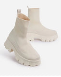 Women Boots Elastic Platform Boots Breathable Spring Summer Heels Botas Mujer Slip On Ankle Boots Elegant Woman Heeled Shoes