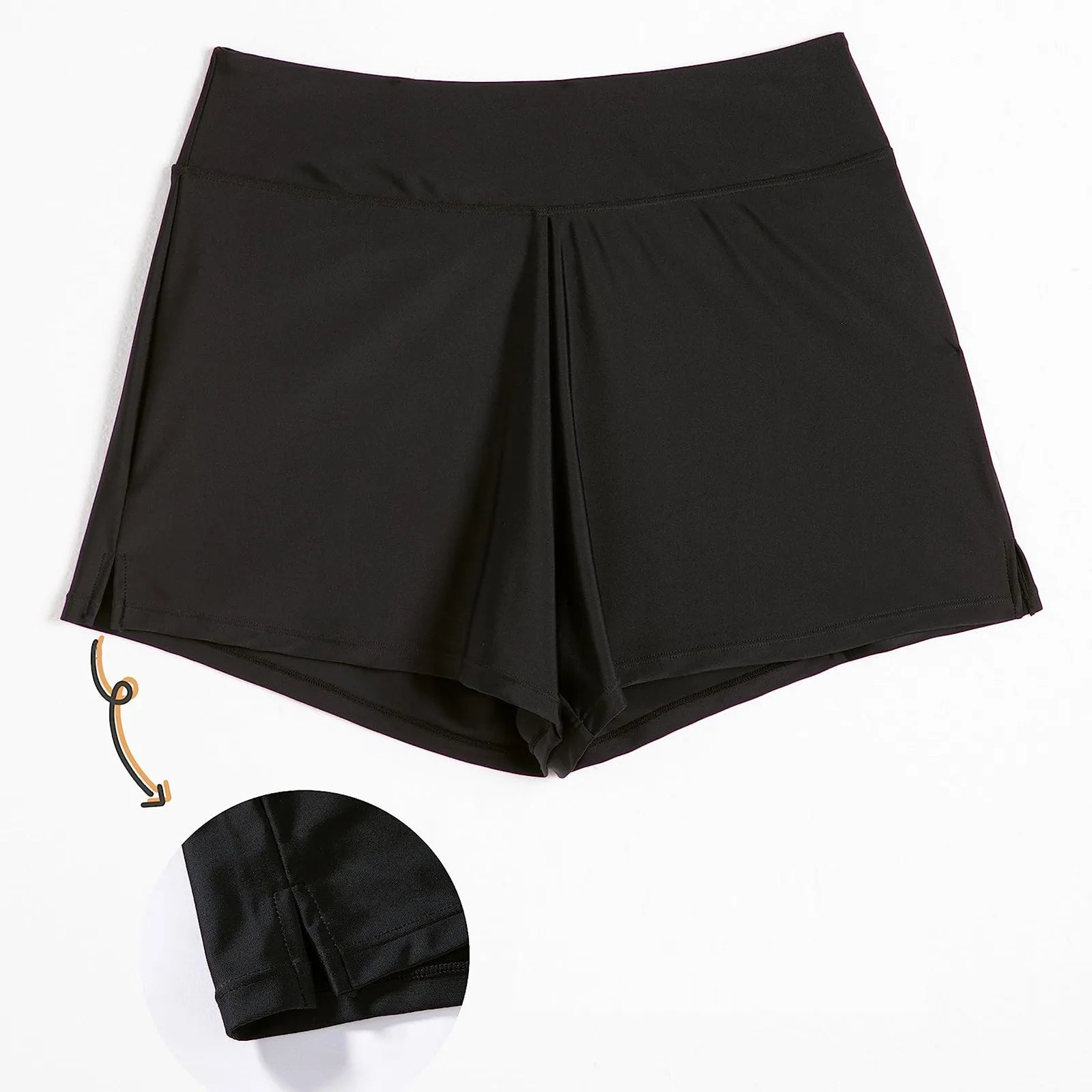 2024 Women Swimsuit Panties Swimwear Beach Shorts High Waist Stretch Sports Tankini Bottoms Menstrual Leakproof Swim Shorts