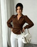 Fashion women Blouses and Shirts White Long Sleeve Blouse 2026 New Spring Autumn Basic Tops Chic Women's Shirt for Women office