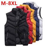 8XL 7XL Plus size vest men Brand Men Jacket Sleeveless Vests Winter Jackets man Casual Coats Men's Vest Cotton Thicken Waistcoat