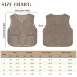 Women'S Teddy Fleece Vest Autumn Thin Vest Sleeveless Coat Plain Plush Vest Short Jacket Loose Fleece Vest Women Outwear