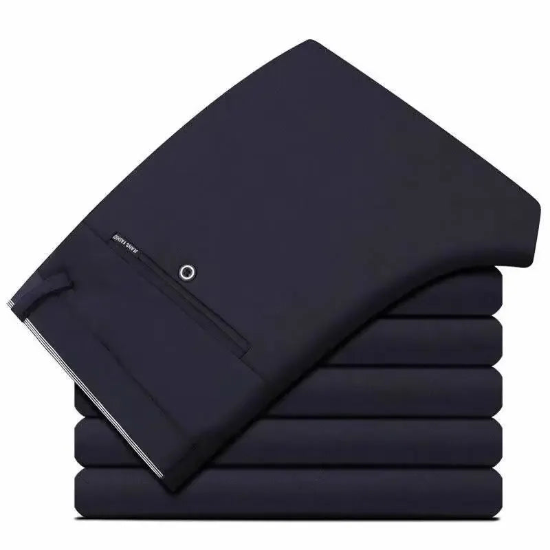 Black Suit Pants for Men Spring and Autumn Stretchy and Non-Ironing Office Trousers Slim Fit Formal Pants for Men Dress Pants
