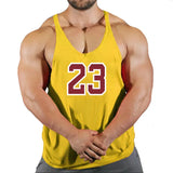 Sleeveless Sweatshirt Muscular Man Gym Shirt Man Men's Clothes Top for Fitness Vests Stringer Clothing Bodybuilding Vest Singlet