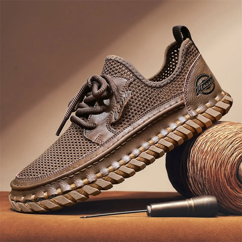 New Trend Man Hiking Shoes Lightweight Soft Mesh Flats Comfortable Non-slip Sneakers Outdoor Casual Sports Shoes Men's Trainers