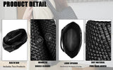 Woven Tote Bag Womens Purse Vegan Leather Shoulder Handbags - Fashion Summer Beach Tote Bags - Large Travel Totes