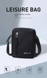 GOLF Mini Shoulder Bag Man Crossbody for Men Black Cross Bag Casual Slim Oxford Small Cell Phone Sling Messeng Bag Lightweight