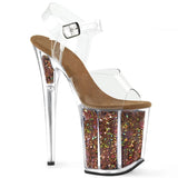 Rncksi 2025 Fashion Sexy Pole dancing Summer 20cm PVC Women Sandals Thin High Heels Sandals Slip-On Size 35-42