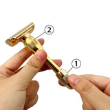 Whityle 19T High-Quality Unique Design Safety Shaver 1-8 Adjustable Sharpness Double-Edged Blade Shaving Razor for Male & Female