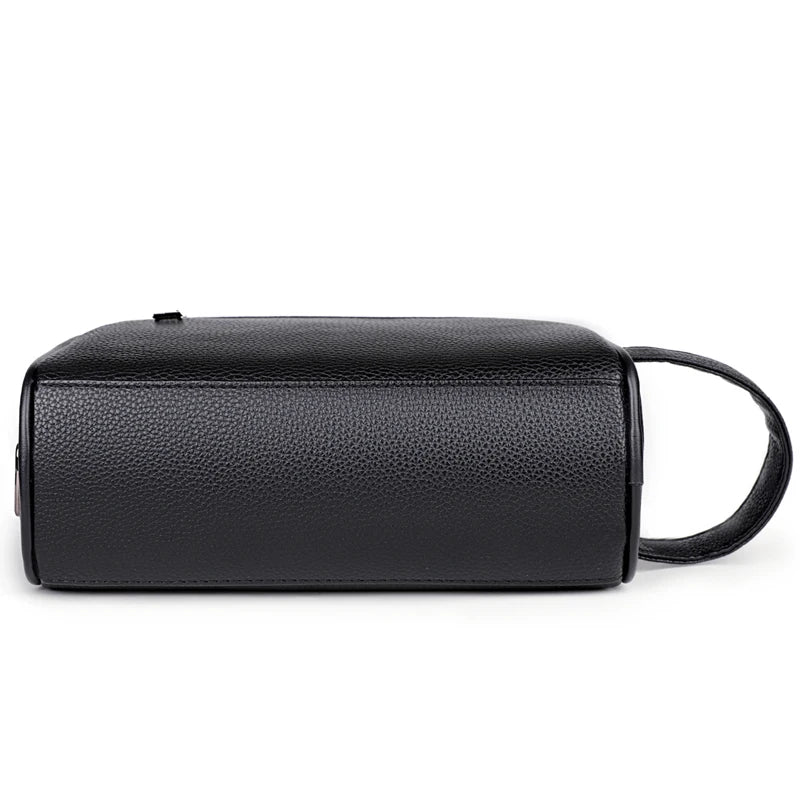 Male Long Money Wallets Mobile Phone Pouch Men Messenger Bag Anti-Theft Men's Fingerprint Lock Bags for Men Leather Hand Bag