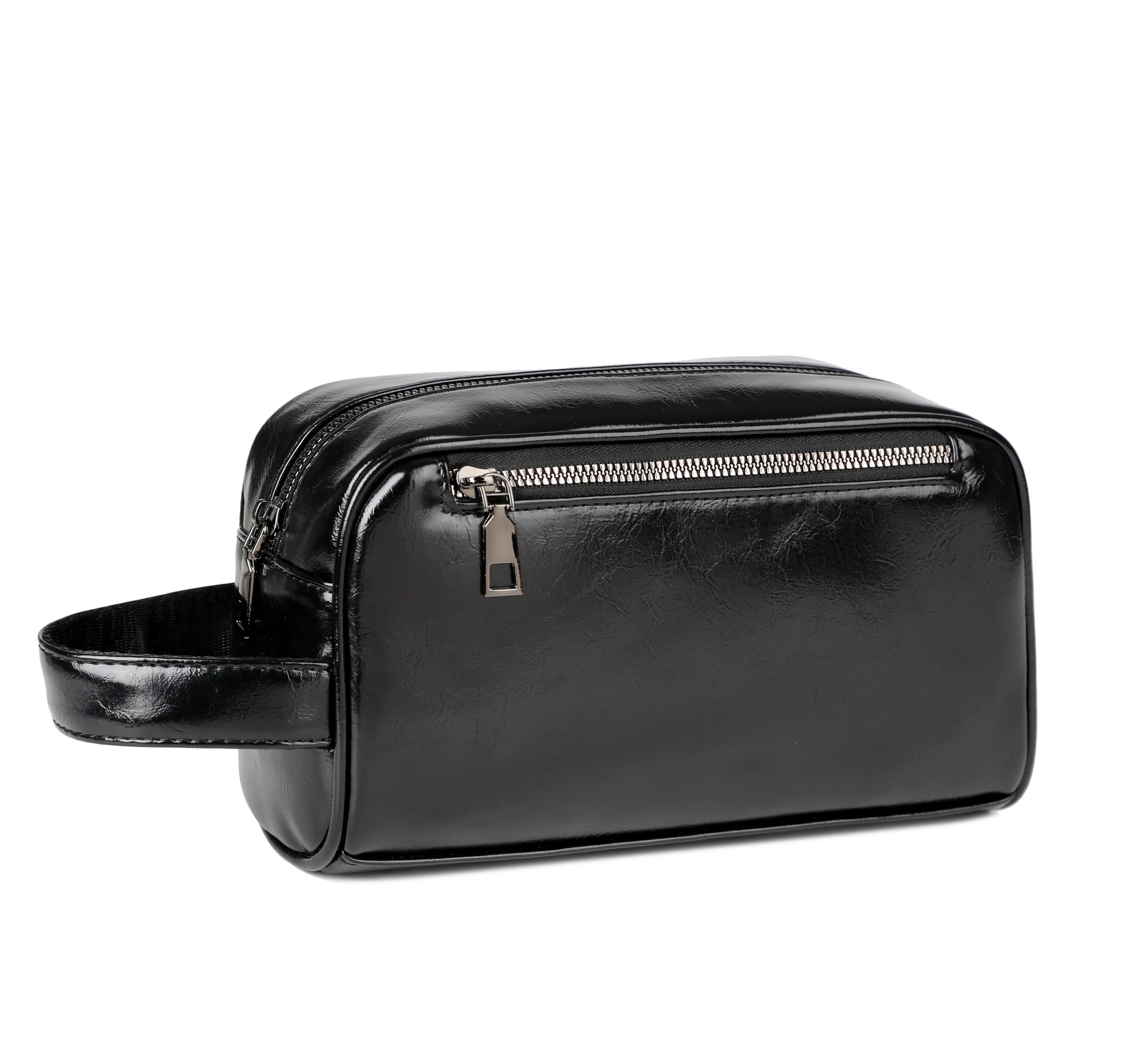 Male Long Money Wallets Mobile Phone Pouch Men Messenger Bag Anti-Theft Men's Fingerprint Lock Bags for Men Leather Hand Bag