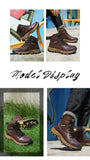 Waterproof Leather Indestructible Men Work Safety Boots Outdoor Military Boots Anti-smash Anti-puncture Industrial Shoes Male