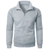 Autumn Men's Long Sleeve Zipper Jacket Coats Solid Color Warm Sweatshirts Casual Baseball Jacket Outdoor Streetwear