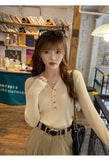 2026 Casual Slim Button Knitted Pullover Autumn Winter Women Sweaters Sweater Femme Basic Solid Jersey Tops Fashion Clothes
