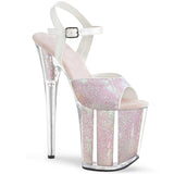 Rncksi 2025 Fashion Sexy Pole dancing Summer 20cm PVC Women Sandals Thin High Heels Sandals Slip-On Size 35-42