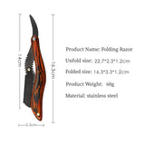 Men Barber Razor Professional Manual Shaver Straight Edge Stainless Steel Razor Folding Shaving Shaver Beard Cutter And Blade